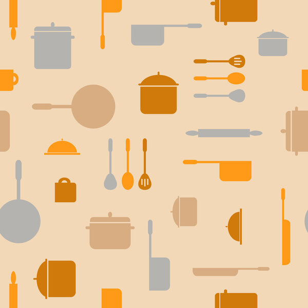 Kitchen seamless pattern