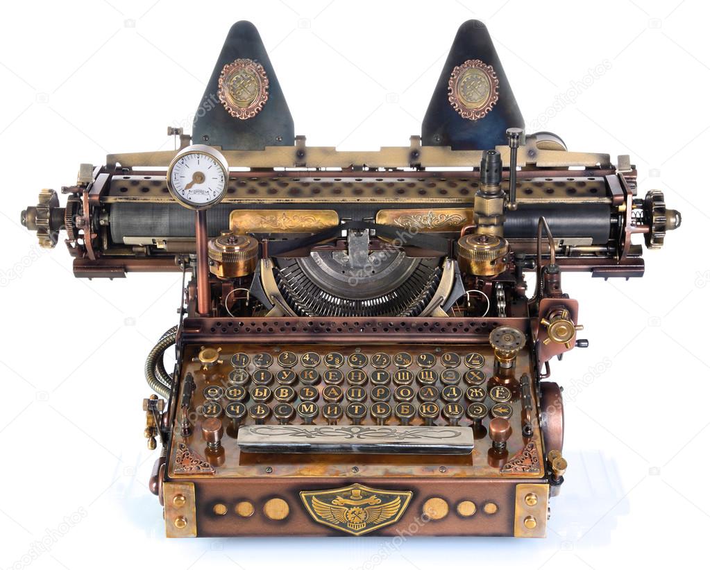 Steampunk style future Typewriter.