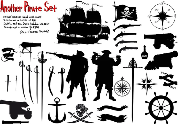 Another Big Pirate Set — Stock Vector