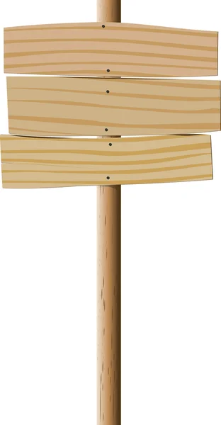 Порожній дерев'яного вказівника — стоковий вектор