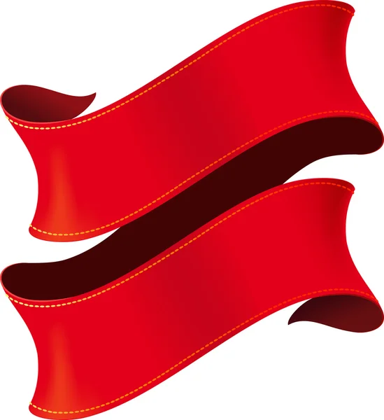 Elegáns piros szalag — Stock Vector