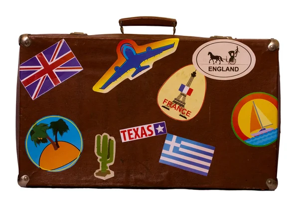 Brown old Suitcase — Stock Photo, Image