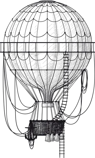 Vecchia mongolfiera — Vettoriale Stock