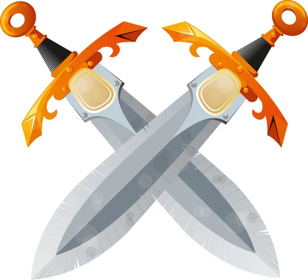 Two Crossed Swords — Stock Vector