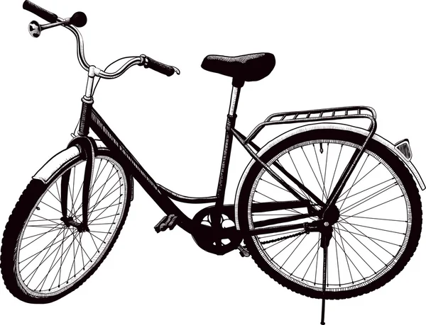 Ancianas bicicleta — Vector de stock