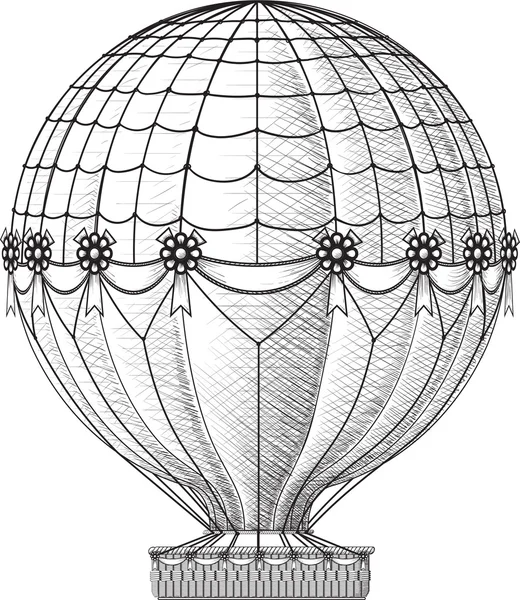 Régi hőlégballon — Stock Vector