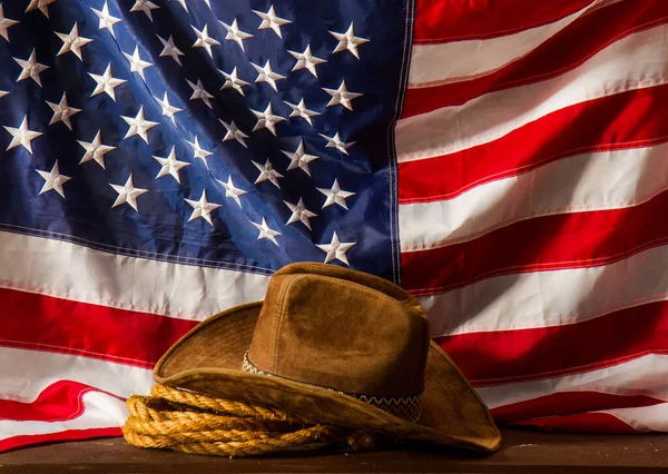 Cowboy USA flagga — Stockfoto