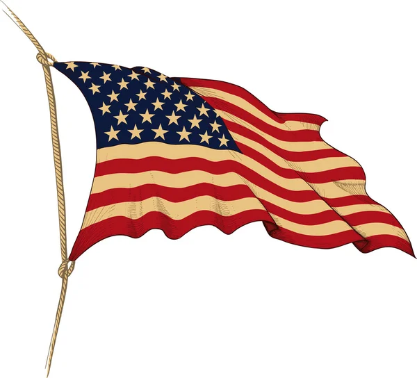 Flagge der USA — Stockvektor