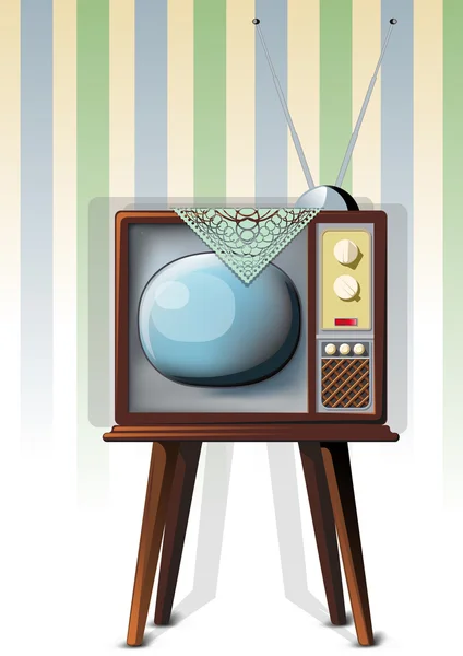 Vecchia TV — Vettoriale Stock