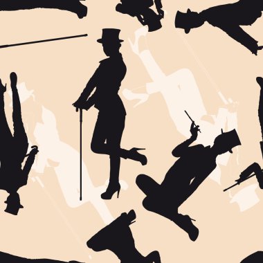 Siluet kız şapka sorunsuz arka planda