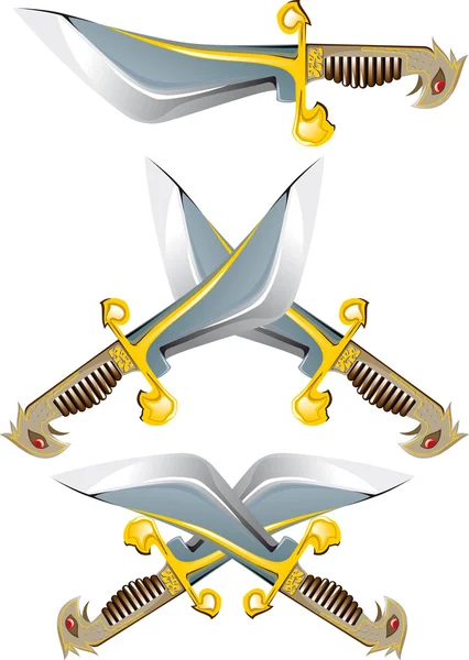 Batalla Cuchillo — Vector de stock