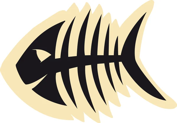Bon squelette de poisson — Image vectorielle