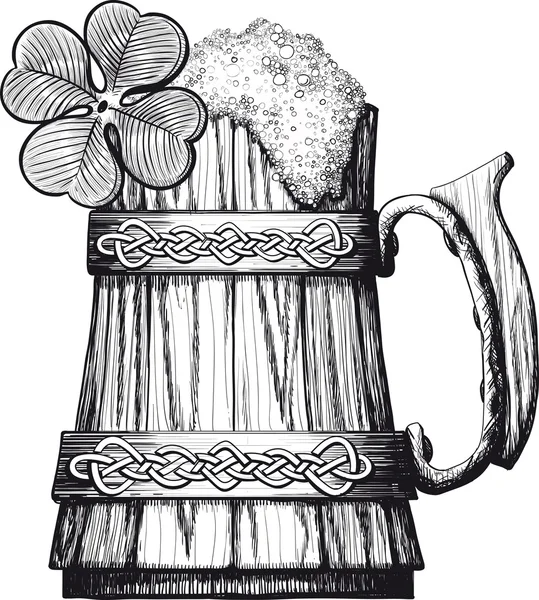 Tasse à bière irlandaise — Image vectorielle