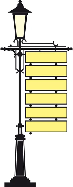 Windlicht met een uithangbord — Stockvector