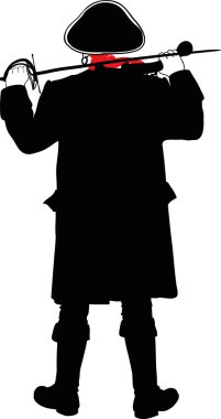 Öfkeli korsan siluet