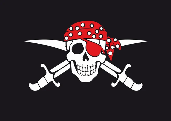 Pirátská vlajka Jolly roger — Stockový vektor