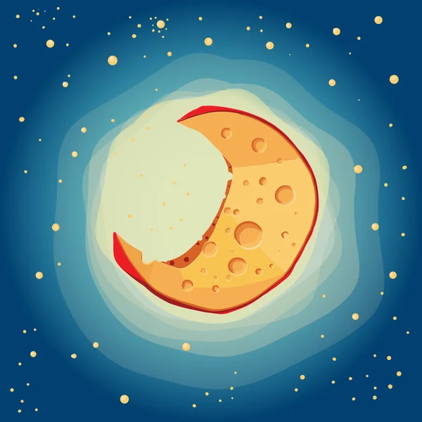 Moon cheese — 图库矢量图片