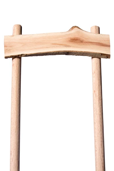 Ponteiro de madeira vista de baixo — Fotografia de Stock