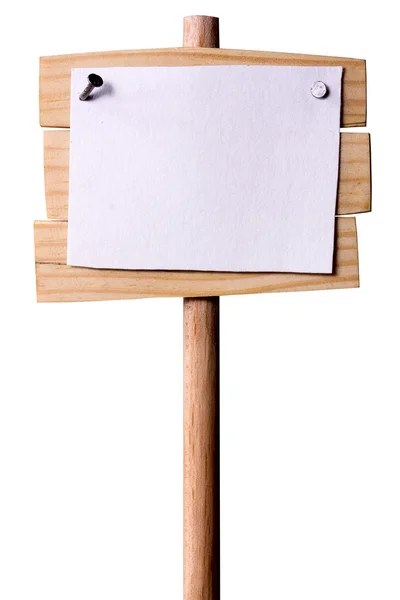 Wooden Pointer With White paper — Stock Photo, Image