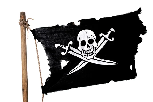 Bandeira dos piratas acenando — Fotografia de Stock