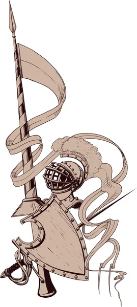 Mascotte de chevalier — Image vectorielle
