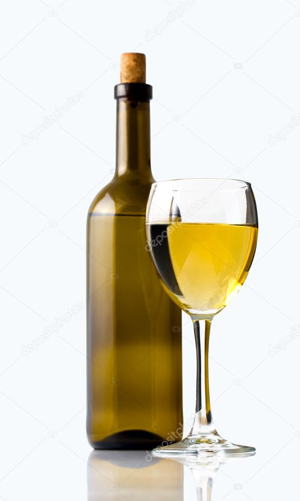 White wine and wine glass