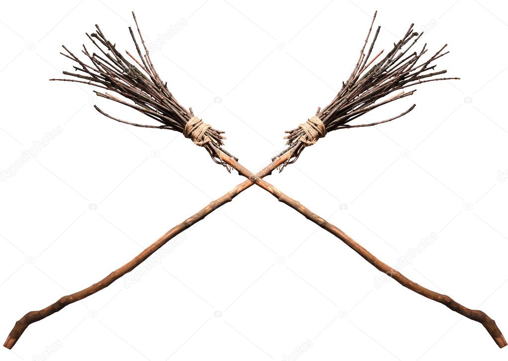 Two crossed witches broom