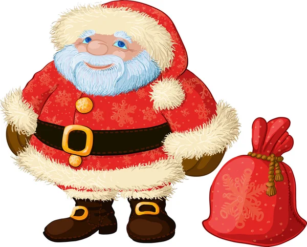 Good chubby Santa — Stock Vector