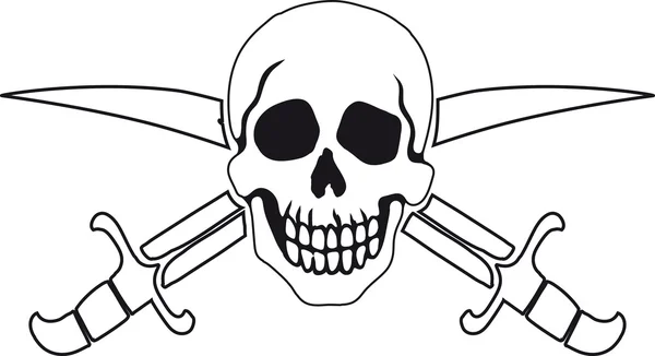 Piratensymbool Jolly Roger — Stockvector