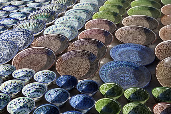 Ceramic dishware, Uzbekistan — Stock Photo, Image