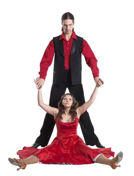 Paar dansen swing — Stockfoto