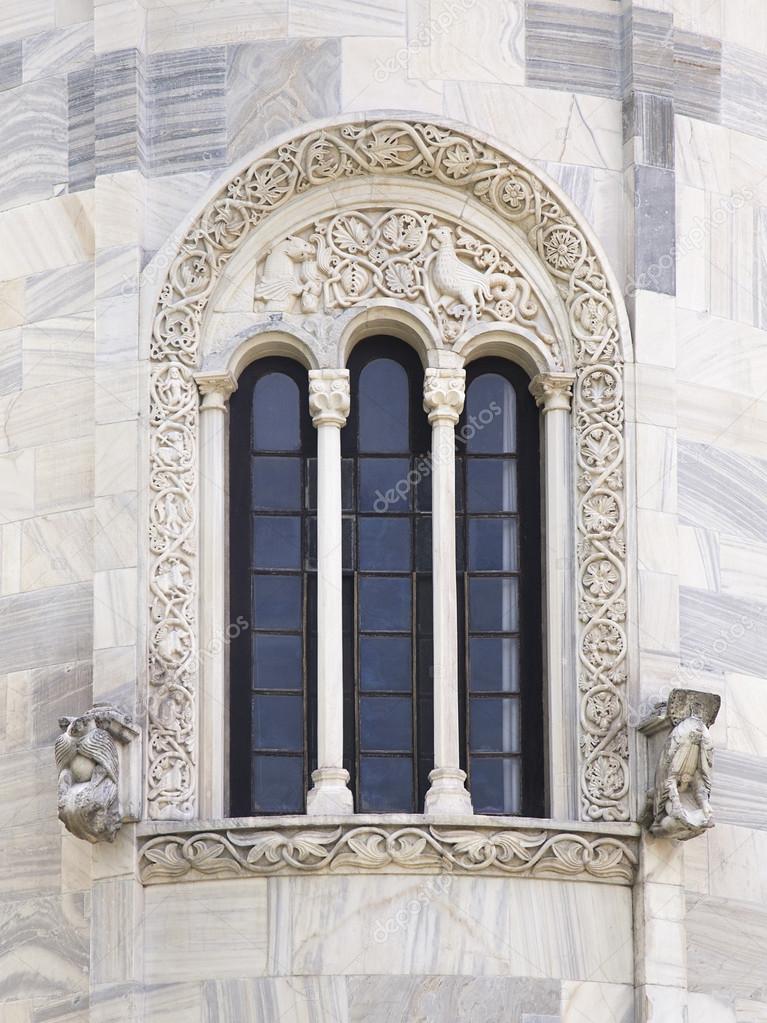 Window of Virgin's church in Studenica monastery