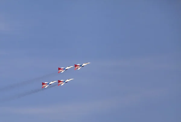 Planes on an air show — Stockfoto