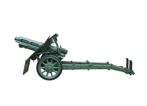 Artillery gun isolated over white — Stock Photo, Image