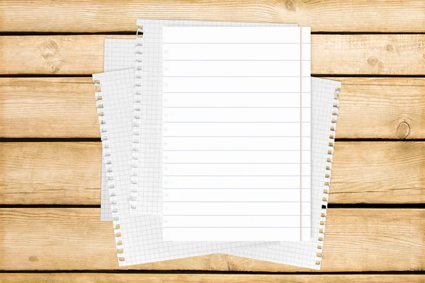 Notebook a fa tábla-a szöveg és a háttér — Stock Fotó