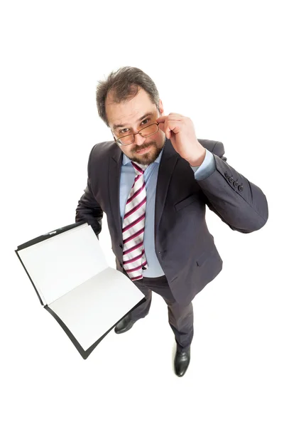 The adult man holds the folder — Stock Photo, Image