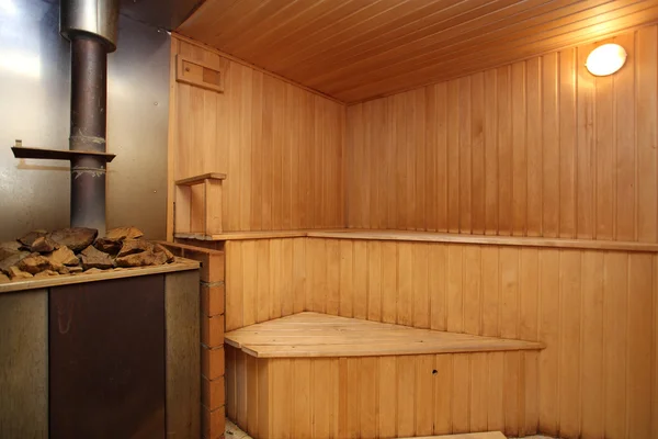 Sauna with the furnace — Stock Photo, Image