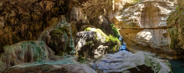 Grotto with stalactites — Stock Photo, Image