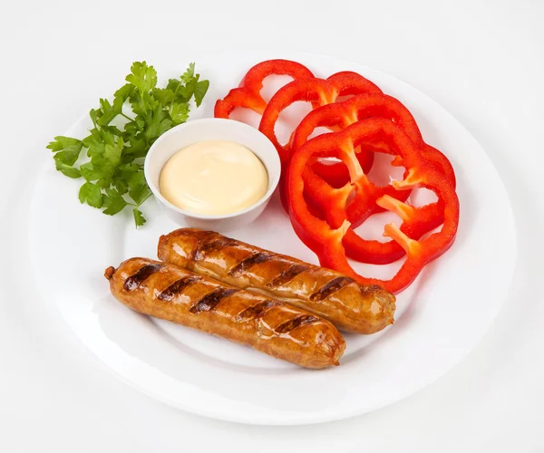 Sausages a grill — Stock Photo, Image