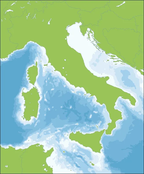 Mapa Republiki Włoskiej — Wektor stockowy