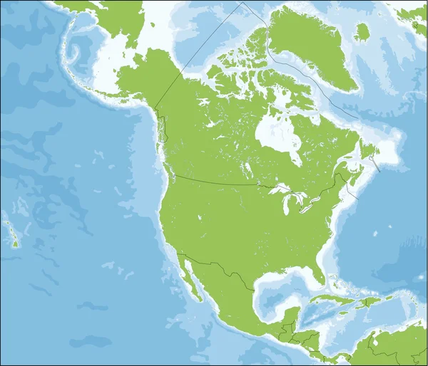 북 아메리카 지도 스톡 일러스트레이션