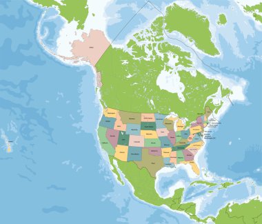 Amerika Birleşik Devletleri Haritası