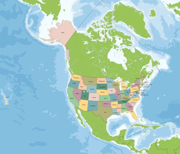 アメリカ合衆国の地図 ロイヤリティフリーストックベクター