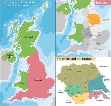 Yorkshire ve Humber Haritası