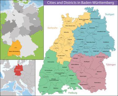 Baden Wurttemberg Haritası