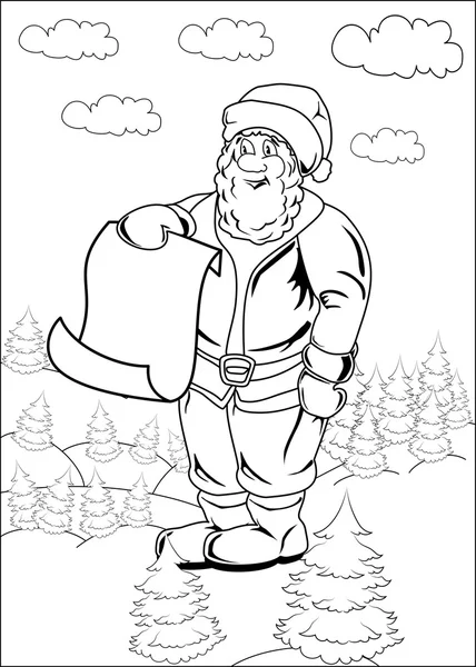 Cartoon jultomten tom sida — Stock vektor