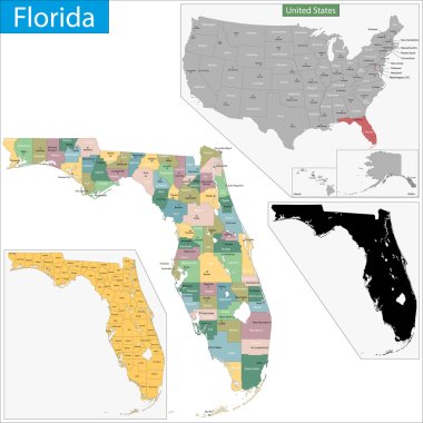 Florida map clipart