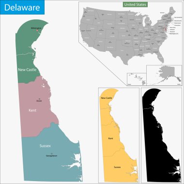 Delaware harita