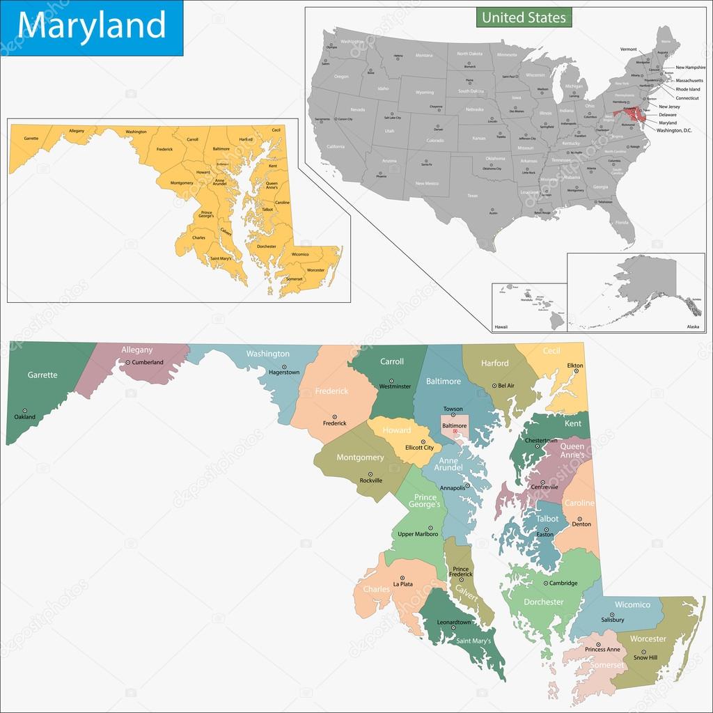 Maryland map