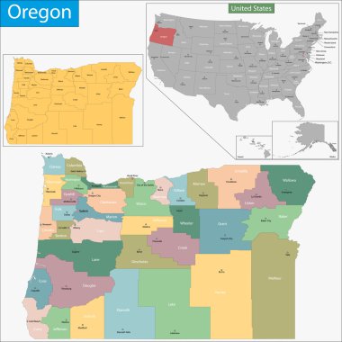 Oregon harita